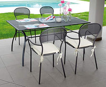 vorghini Tavolo Rettangolare da Giardino 160x100 cm in Ferro Ameno Antracite