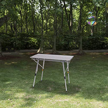 WOLTU CPT8129sb Tavolo da Campeggio Picnic Giardino Pieghevole Portatile Altezza Regolabile in Alluminio