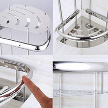 NHLBD Mensola da Bagno, mensola portaoggetti - 2 ° Piano Bagno Telaio angolare a Parete Mensola antiruggine Bagagli Rack for Doccia partizione Camera Bagno