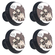 Cuccioli di Pug 4 PCS Pomelli per Porta, Pomolo per Mobile, Pomelli per Mobili con Viti, Maniglia per Armadietto, Pomelli per Porta, Pomelli per Cassetti per Porta, Armadio, Cassetto e Credenza