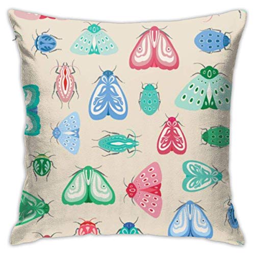 Fodera per Cuscino Fodera per Cuscino Decorativo con tarme e coleotteri Colorati
