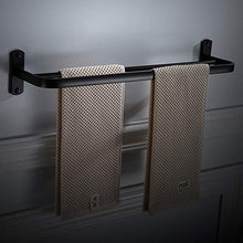 GAL Ragazza Portasciugamani Bagno Nero Doppio Portasciugamani Portasciugamani in Alluminio Appeso Bar Europeo Doppio Palo Hardware Hotel Accessori Bagno