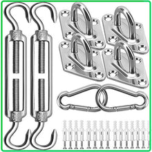 Kit di fissaggio per tenda parasole M6 Heavy Duty Sun Sail Shade Hardware Kit 304 in acciaio inox per tenda da giardino Triangolo e Quadrato, kit di accessori hardware