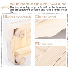 DOITOOL Passo Sgabello per La Camera da Letto Cucina Bagno Soggiorno Pianoforte Poggiapiedi Piccolo Poggiapiedi sotto La Scrivania di Legno Pouf Banco per di Formazione Vasino WC Sgabelli
