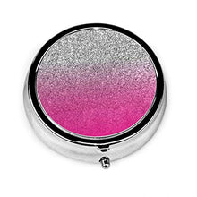 Portapillole Gradiente Grigio Rosa Rotondo Pill Box Viaggio Portatile Mini Pill Container Moda Tre Vani Pillola Organizzatore Pillola Vitamina Titolare Scatole