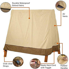 mychoose Copertura Impermeabile per Dondolo da Giardino, Copertura per Dondolo da Giardino, Copertura Protettiva per Amaca, 180 x 150 x 168 cm, Antipolvere, Protezione per mobili Beige