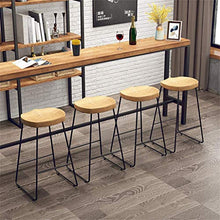 GYPPG Sgabelli Bar Alti - Sgabelli Bar in Legno Senza Schienale Altezza Cucina Domestica 17,7"/ 25,6" / 29,5"Sgabello Industriale con poggiapiedi in Ferro Metallico