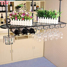 DJSMjbj Scaffali Galleggiante Supporto di Vetro del Calice del Vino Holder Creativa della Tazza Capovolto Gancio Bar Bar Hanging Red Wine Cup Ripiani Decke (Size : 80cm)