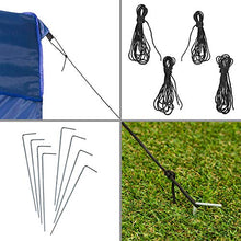 TecTake 800686 Gazebo Richiudibile 3x3 m Pieghevole a Fisarmonica, Alluminio, 100% Impermeabile, con 4 Parti Laterali, Picchetti e Sacca - Diversi Colori – (Blu | No. 403155)