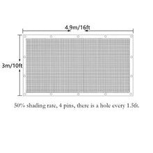 AISENPARTS Parasole per Protezione Solare al 50% Rete Resistente ai Raggi UV Parasole per Esterno Nero con Occhielli Adatto per Patio Portico Protezione per Piscina Piante Fiori