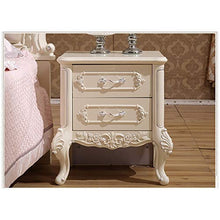 Comodino di Leggero, Gruppo Intagliato Camera da Letto Europea Multifunzione 2 Piccoli Mini armadietti Carico: 400 kg-54x54x42 cm FANJIANI