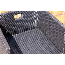 HLZY Tavolo in Vimini in Rattan mobili in Patio e Set Sedia, Patio Mobili da Giardino Tavolo e sedie Set Set di Vetro Top Tavolino da caffè Patio Set da tavolino da caffè Patio