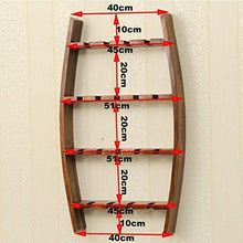 FMOGE Mensole A Muro Mensola in Legno Massello Sala da Pranzo Cucina Portabottiglie, Portabottiglie in Vetro da Appendere in Vetro per Cucina Bar Ristorante Decorazione Cremagliera