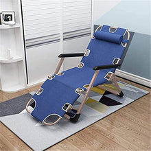 Lettini da sole Reclinabili, Lettino da giardino reclinabile in metallo blu, Sedia da giardino Pieghevole Lettino da sole seduto e sdraiato, con tessuto sintetico traspirante, 4 posizioni di regolazio