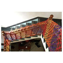 WEIFAN Rete di Sicurezza per Bambini, telai per Arrampicata di Protezione Parapetti per Scale di Sicurezza per Bambini Decorazione da Giardino isolata dalla Musica in Linea Rete a Maglie Colorate