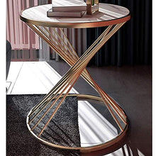 H-CAR Nordic Light Luxury Tavolino da caffè Piccolo Libri Rotondo Semplice Divano in Marmo Comodino Comodino Luce mobili angolari di Lusso