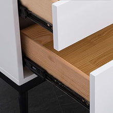 LSX-Comodino Comodino, Moderno e Minimalista Doppio cassetto Vernice Completa Camera da Letto Comodino armadietto Piccolo Spazio Contenitore Laterale, Adatto per: Soggiorno/Camera da Letto/Studio,