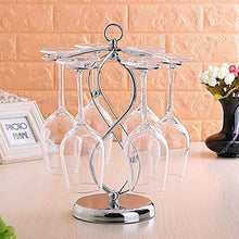 AleXanDer1 Porta calici Acciaio Inossidabile Wine Glass Gancio, Elegante Cremagliera di Vetro di Asciugatura/Bicchieri di Vino Cremagliera/Calici Holder Storage con 6 Ganci (Color : Sliver)