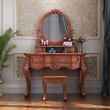 YaGFeng Dressing Table Retro in Legno Banco di Cosmetici Vanità Specchio E Ragazze Vestirsi Tavolo con Quattro Cassetti per Camera Trucco Gioielleria Bagagli (Color : White, Size : 108x45x156cm)