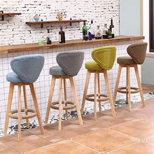 XIN CHANG LWH Sgabelli da Bar in Legno, con Schienale Sgabello Alto da Casa Sedia da Salotto Bancone da Cucina per La Colazione Sgabelli da Bar per La Casa Decorazione di Mobili(Color:P)