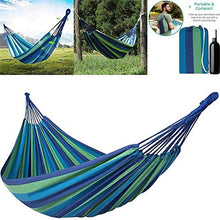 Amaca Da Esterno Arcobaleno Tempo Libero Amaca Portatile Tela Ultralight Giardino Sport Casa Viaggio Amaca Da Campeggio 280 * 150 Cm Bluewithstick