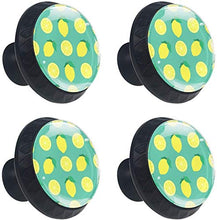 Modello senza cuciture di limoni estivi Pomelli per Porta Set di 4 Pomelli per Mobili Manopole per Cassetti Cucina Armadio Vetro