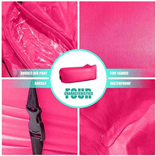 Lettino da Viaggio Lettino da Viaggio Gonfiabile Lounger Divano con Bagagli Air Bag Hammock Gonfiabile Divano Fit for Il Viaggio, Campeggio, Piscina e Spiaggia, con Il Sacchetto 5-26 (Color : Pink)