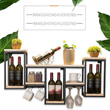 Elegante Scaffale per Vino Armadio per Vini in Ferro Battuto a Parete, Portabicchieri per Vino Nordico Creativo Portabicchieri Espositore Portabottiglie, HJJ