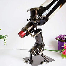 LHQ-HQ Iron & Wine cremagliera rette scaffali vino da collezione capelli ornamenti cremagliere del vino del ferro scultura Wine Bottle Holder Holder Tappo del vino contenitore decorazione domestica de