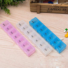 Courage Ouyang - Contenitore portatile con 7 griglie settimanali per medicine e pillole, dimensioni portatili