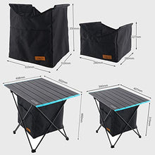 REAYOU Tavolo da Campeggio Leggero Pieghevole in Alluminio,Portatile con Borsa da Trasporto, Tavolino per all'aperto per Picnic, Spiaggia, Escursionismo, Viaggi, Pesca (S)