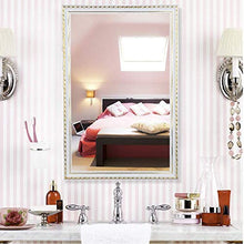 MJK - Specchio da parete per bagno, da parete, stile europeo, con splendida cornice, specchio da trucco, specchio da trucco, specchio da barba, decorazione da bagno alla moda per camera da letto L