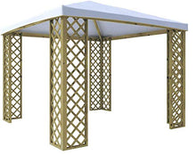 TheGoodGarden Gazebo in Legno per Giardino Red con Copertura in PVC 300 x 300 cm