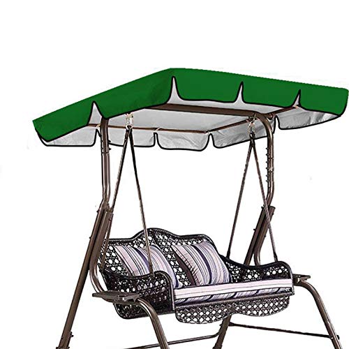 JX-PEP Baldacchino di Ricamo per seggio Altalena, Coperchio dell'amaca del Patio, Sedia a Battente Impermeabile Copertura Superiore del Coperchio per Giardino all'aperto,Verde,142 * 120 * 18cm