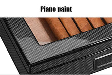 GJNWRQCY Humidor per sigari con umidificatore igrometro Digitale Frontale di Alta precisione, Foderato in Legno di Cedro Spagnolo