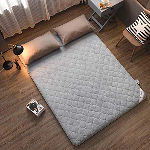 YXXCD Thick Velluto Tatami Materasso Terra, Traspirante Futon Tappetino Morbido Pieghevole Giapponese Dormire Camera da Letto Soggiorno-Grigio 150 * 200cm(59 * 78inch)
