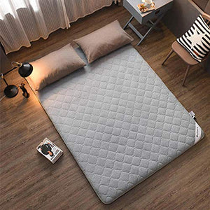 YXXCD Thick Velluto Tatami Materasso Terra, Traspirante Futon Tappetino Morbido Pieghevole Giapponese Dormire Camera da Letto Soggiorno-Grigio 150 * 200cm(59 * 78inch)