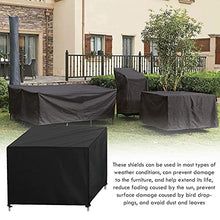ELT - Coprimobili da giardino in tessuto Oxford, resistente all'acqua 420D, antipolvere, anti-UV, per tavolo e sedie, divano, colore: nero