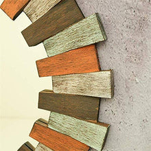 LULUTING specchio trucco Trucco Specchi Retro rotonda della stanza da bagno Specchio specchio appeso |Circle Parete Vanity trucco e specchio da rasatura |Specchio decorativo Holder |A base di legno sp