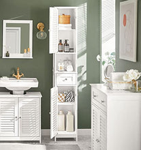 SoBuy mobile a colonna bagno salvaspazio Bianco Con Cassetti L32*A170*P30 cm, FRG236-W (Bianco)