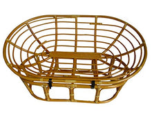 POLTRONA PAPASAN DIVANO 2 POSTI RATTAN DIMENSIONI CM 170X105X87 H VIMINI CON CUSCINO E CINGHIE poltrona per esterno ed interno salotto rattan naturale