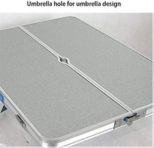 Tavolo da picnic all'aperto Tavolo da picnic in alluminio portatile tavolo pieghevole da campeggio da campeggio tavolo da giardino barbecue 4 sedie sgabello tavolo pieghevole portatile Bbq Party Table