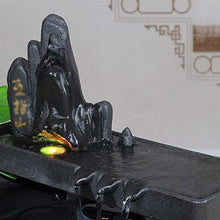 A-Generic Indoor-Tisch-Springbrunnen Indoor-Desktop-Springbrunnen Wasserfall Harz Steingartenbrunnen Keramik-Fließwasserbrunnen