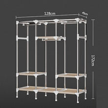 LyMei Organizzatore di archiviazione Guardaroba Stoccaggio di Guardaroba di Abbigliamento Portatile Armadio Guardaroba pensile Armadio Pieghevole in Tessuto, 128 * 45 * 172 cm,D
