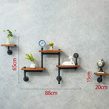 Una partizione Retro Style Industrial Wall Mount Riferimento specifico Taglie Helphlr Parete ripiano del banco di Mostra di Legno Solido Legno di Pino + Legno (Size : #2)