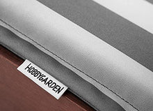 Set di 4 cuscini per sedia, 46 x 45 cm, per esterni, esterni, interni, giardino, tempo libero, estate, grigio con strisce grigie