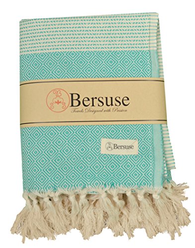 Bersuse 100% cotone – Hierapolis XXL – Telo turco – verde menta XL