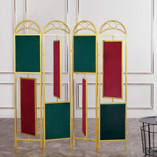 Room Screen Even Privacy dello Schermo Pieghevole 4 Pannelli, divisorio della Parete della Parete divisoria dei mobili, Camera da Letto Mobile Pieghevole a Colori Classica Rossa e Verde