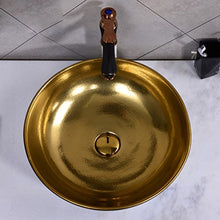 sopra Il Bacino del contatore Retro lavabo Rotondo della Fase Bacino Americano Lavabo di Arte Ceramica Europea (43x13cm) Lavabi