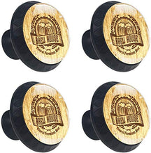 Creative Beer Stamped Woodgrain Pomelli per Porta Set di 4 Pomelli per Mobili Manopole per Cassetti Cucina Armadio Vetro